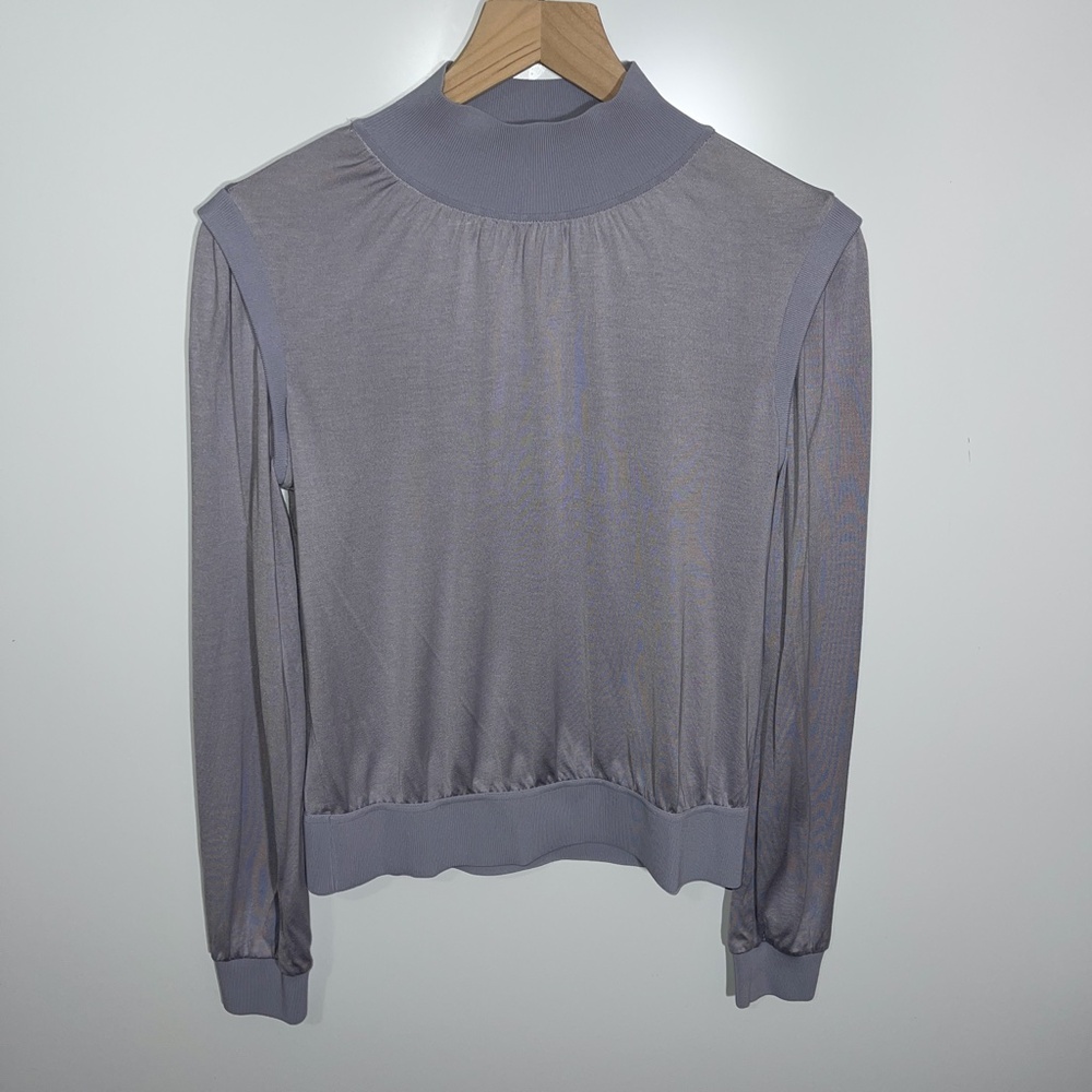 Theory Mock Neck Top in Modal-Silk Size Small - Picture 2 of 7